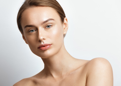 Woman model with white background